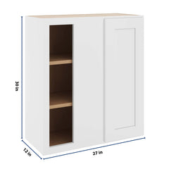 CNC Luxor 5-Piece White 27 To 30" W X 30" H Blind Wall Cabinet