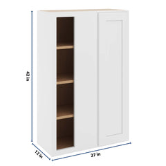 CNC Luxor 5-Piece White 27 To 30" W X 42" H Blind Wall Cabinet