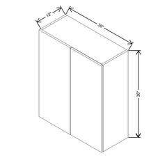 CNC Luxor White 30 To 33" W X 36" H Blind Wall Cabinet