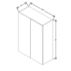 CNC Luxor White 30 To 33" W X 42" H Blind Wall Cabinet