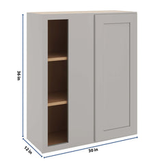 CNC Luxor 5-Piece Misty Grey 30 To 33" W X 36" H Blind Wall Cabinet