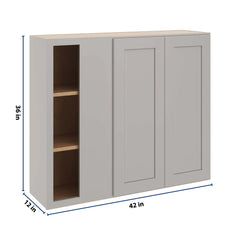 CNC Luxor Misty Grey 42 To 45" W X 36" H Blind Wall Cabinet