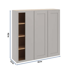 CNC Luxor 5-Piece Misty Grey 42 To 45" W X 42" H Blind Wall Cabinet