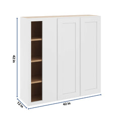 CNC Luxor 5-Piece White 42 To 45" W X 42" H Blind Wall Cabinet