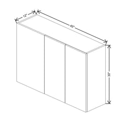 CNC Luxor 5-Piece Misty Grey 45 To 48" W X 30" H Blind Wall Cabinet