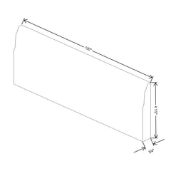 J&K Mahogany J5 96" W Base Molding