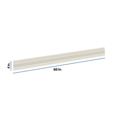 Modernform Cabinet Slim Dove White 96" W X 4" H X 3/4" D Base Molding