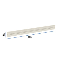 Modernform Cabinet Slim Dove White 96" W X 4" H X 3/4" D Bottom Molding