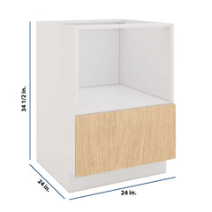 Modernform Cabinet Natural Oak 24" W X 34 1/2" H X 24" D Base Microwave Cabinet