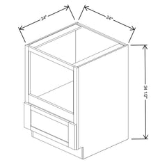 Fabuwood Allure Luna Desert Oak 24" W X 34 1/2" H X 24" D Base Microwave Cabinet