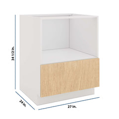 Modernform Cabinet Natural Oak 27" W X 34 1/2" H X 24" D Base Microwave Cabinet