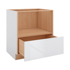 Modernform Cabinet Gloss White 30" W X 34 1/2" H X 24" D Base Microwave Cabinet