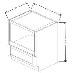Fabuwood Allure Galaxy Desert Oak 30" W X 34 1/2" H X 24" D Base Microwave Cabinet