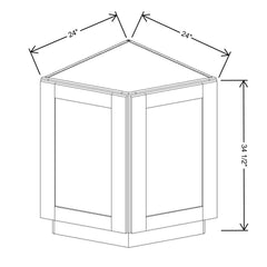 Fabuwood Value Premium Hallmark Frost 24"W Base Return Angle {Galaxy Frost Only}