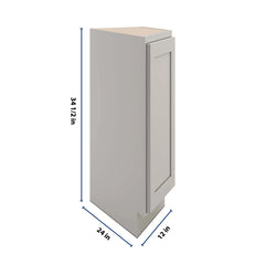CNC Luxor 5-Piece Misty Grey 24" W X 34 1/2 " H Angle Base End Cabinet