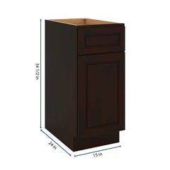 J&K Espresso K8 Base Waste Bin Pull-Out w/One (1) Bin Cut-out - 15" W
