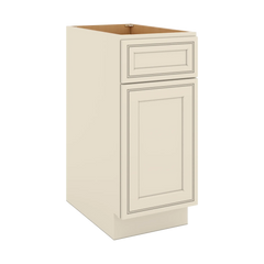J&K Pearl Glazed H9 Base Waste Bin Pull-Out w/One (1) Bin Cut-out - 15" W