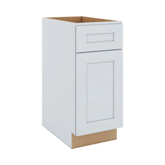 J&K White Shaker S8 Base Waste Bin Pull-Out w/One (1) Bin Cut-out - 15" W