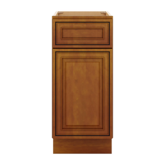 J&K Mocha Glazed K10 Base Waste Bin Pull-Out w/One (1) Bin Cut-out - 15" W