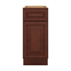 J&K Mahogany J5 Base Waste Bin Pull-Out w/One (1) Bin Cut-out - 15" W