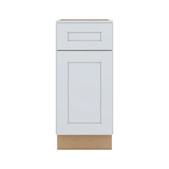 J&K White Shaker S8 Base Waste Bin Pull-Out w/One (1) Bin Cut-out - 15" W