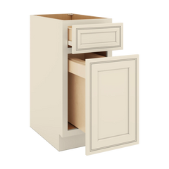 J&K Pearl Glazed H9 Base Waste Bin Pull-Out w/One (1) Bin Cut-out - 15" W