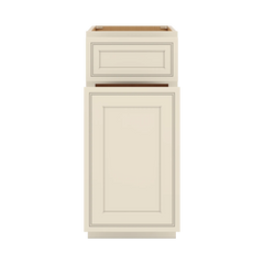 J&K Pearl Glazed H9 Base Waste Bin Pull-Out w/One (1) Bin Cut-out - 15" W