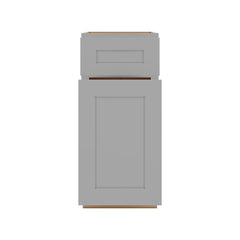 J&K Castle Grey S5 Base Waste Bin Pull-Out w/One (1) Bin Cut-out - 15" W