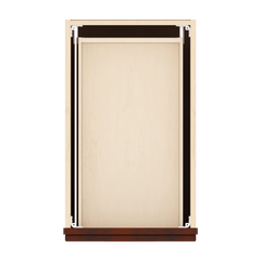 J&K Mahogany J5 Base Waste Bin Pull-Out w/One (1) Bin Cut-out - 15" W