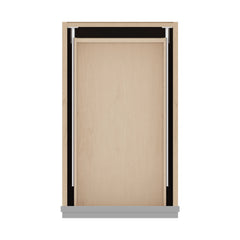 J&K Castle Grey S5 Base Waste Bin Pull-Out w/One (1) Bin Cut-out - 15" W