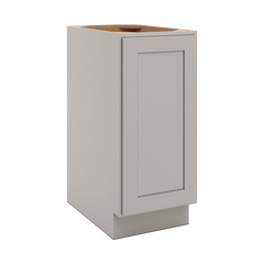 CNC Luxor 5-Piece Misty Grey 15" W Full Height Waste Basket Cabinet