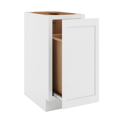 CNC Luxor 5-Piece White 15" W Full Height Waste Basket Cabinet