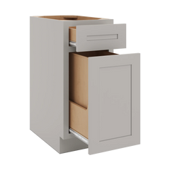 CNC Luxor 5-Piece Misty Grey 15" W Waste Basket Cabinet