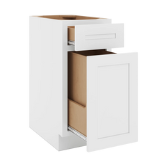 CNC Luxor 5-Piece White 15" W Waste Basket Cabinet
