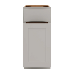 CNC Luxor Misty Grey 15" W Waste Basket Cabinet