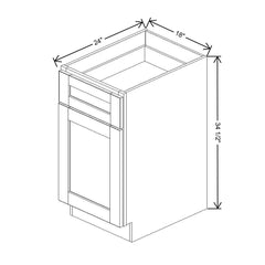 J&K Almond S2 Base Waste Bin Pull-Out w/Two (2) Bin Cut-outs - 18" W