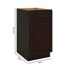J&K Espresso K8 Base Waste Bin Pull-Out w/Two (2) Bin Cut-outs - 18" W