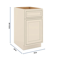 J&K Pearl Glazed H9 Base Waste Bin Pull-Out w/Two (2) Bin Cut-outs - 18" W