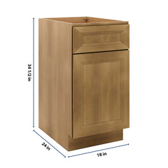 J&K Butterscotch B8 Base Waste Bin Pull-Out w/Two (2) Bin Cut-outs - 18" W