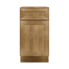 J&K Butterscotch B8 Base Waste Bin Pull-Out w/Two (2) Bin Cut-outs - 18" W