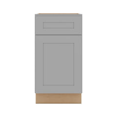J&K Castle Grey S5 Base Waste Bin Pull-Out w/Two (2) Bin Cut-outs - 18" W