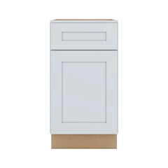 J&K White Shaker S8 Base Waste Bin Pull-Out w/Two (2) Bin Cut-outs - 18" W