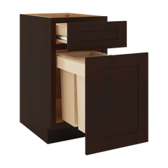 J&K Java Coffee S1 Base Waste Bin Pull-Out w/Two (2) Bin Cut-outs - 18" W
