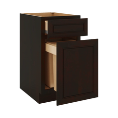 J&K Espresso K8 Base Waste Bin Pull-Out w/Two (2) Bin Cut-outs - 18" W