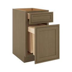 J&K Hazel H8 Base Waste Bin Pull-Out w/Two (2) Bin Cut-outs - 18" W
