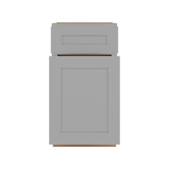 J&K Castle Grey S5 Base Waste Bin Pull-Out w/Two (2) Bin Cut-outs - 18" W