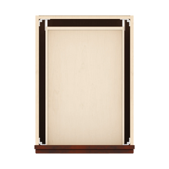 J&K Mahogany J5 Base Waste Bin Pull-Out w/Two (2) Bin Cut-outs - 18" W