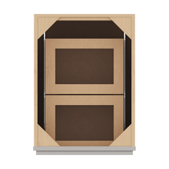 CNC Luxor Misty Grey 18" W Full Height Waste Basket Cabinet