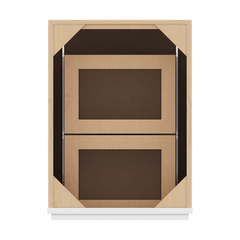 CNC Luxor White 18" W Full Height Waste Basket Cabinet