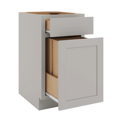 CNC Luxor Misty Grey 18" W Waste Basket Cabinet